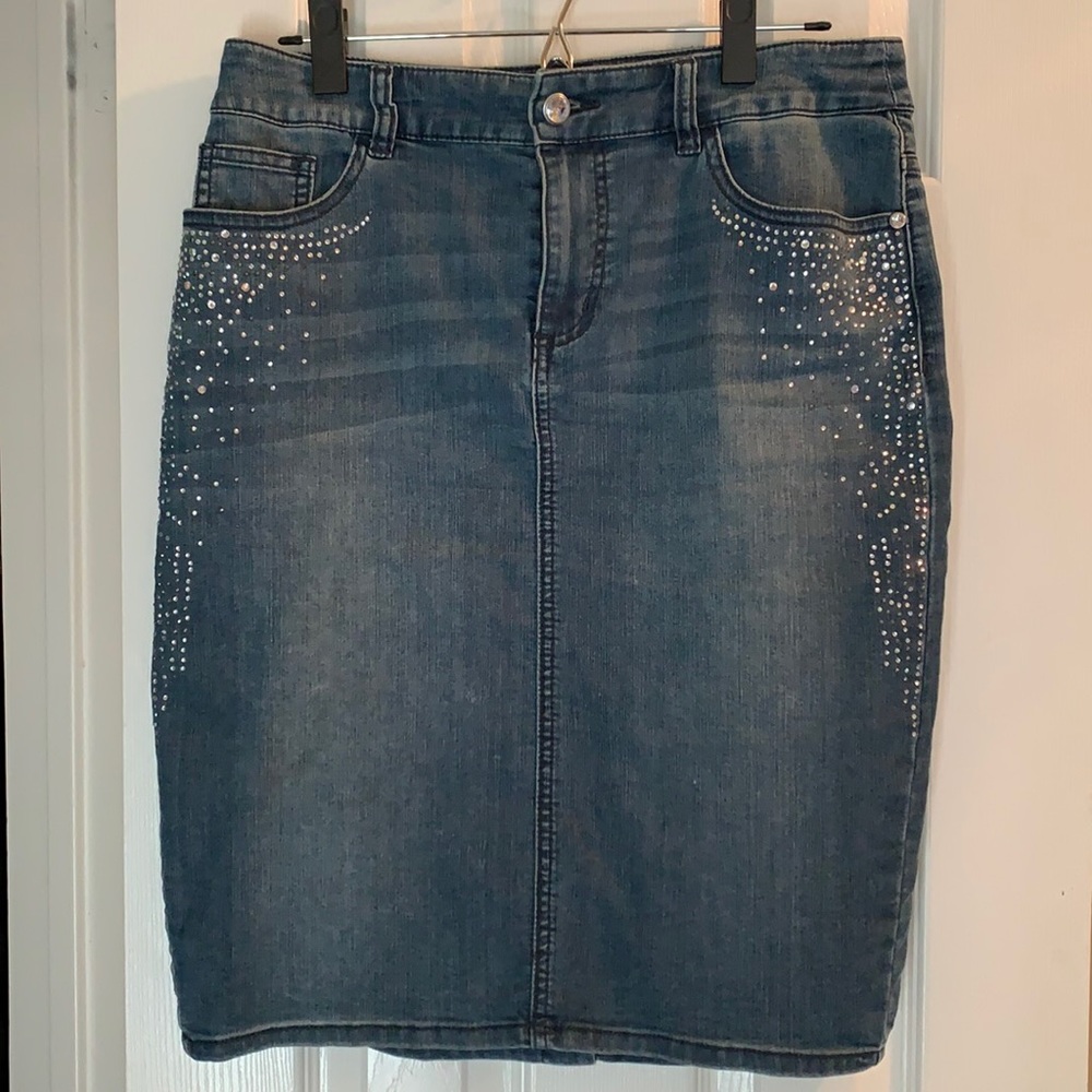 Chico’s demon skirt with rhinestones